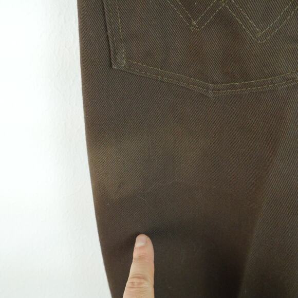 Vintage Wrangler Mens Pants Bootcut Western Rodeo Brown 70s 31 x 32 USA - Picture 10 of 11